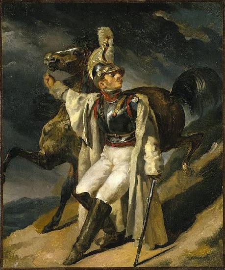 Theodore   Gericault Wounded Cuirassier oil painting image